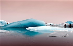 Море, лед, синий HD обои
