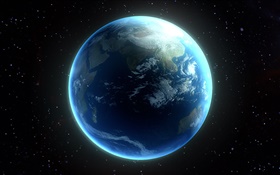Красивая планета, голубой Земли HD обои