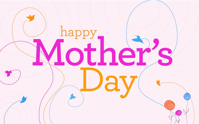 Счастливый День Матери, векторные картинки, цветы, птицы обои,s изображение