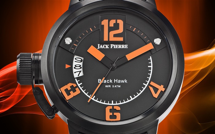 Джек Пьер, часы, оранжевый и черный обои,s изображение