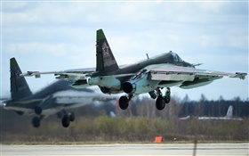 Су-25 истребитель дозвуковой взлетают HD обои