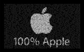 Apple, логотип, черный фон, креативный дизайн