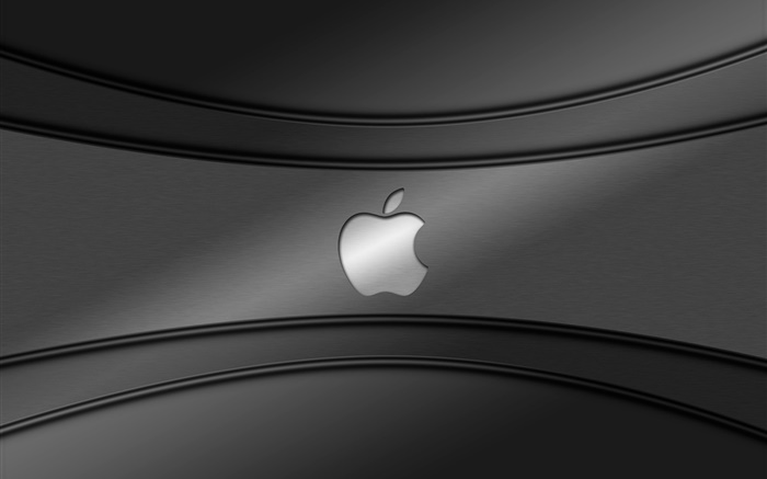 Apple, логотип, серый фон обои,s изображение