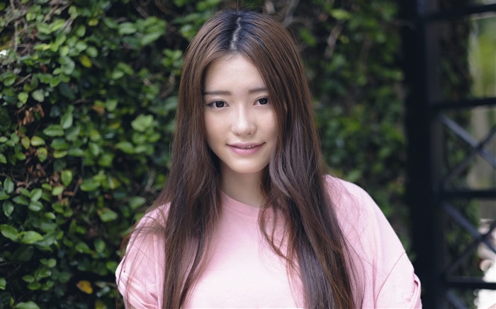 Азиатская девушка, длинные волосы, лето обои,s изображение
