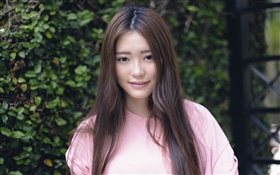 Азиатская девушка, длинные волосы, лето HD обои