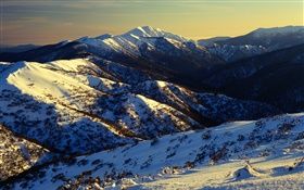 Австралия, горы, снег, склон HD обои