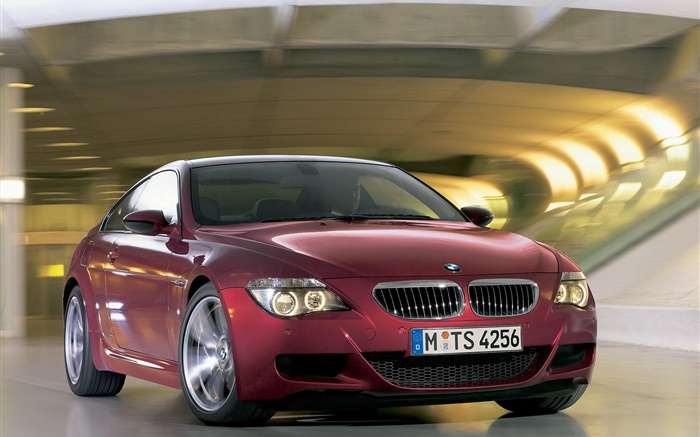 красный автомобиль вид спереди BMW M6 обои,s изображение