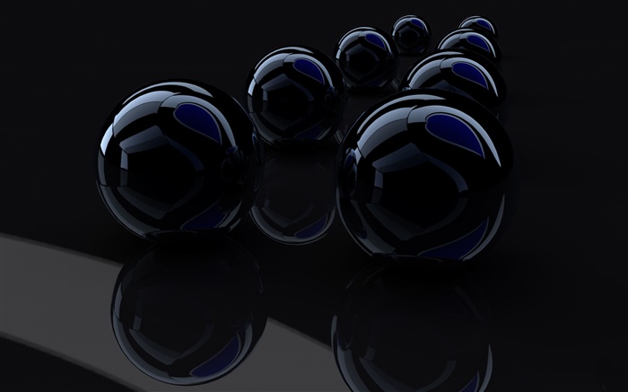 Черный 3D шары обои,s изображение