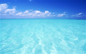 Голубое море, небо, Мальдивские о-ва HD обои