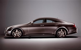 Коричневый цвет Mercedes-Benz вид сбоку автомобиля HD обои