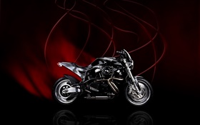 Buell мотоцикл, красный черный фон HD обои