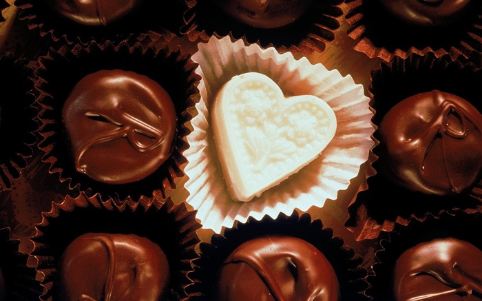 Шоколад, сердце, любовь обои,s изображение
