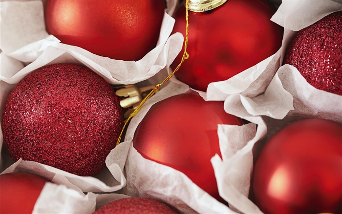 Новогодние шары, украшения, красный обои,s изображение