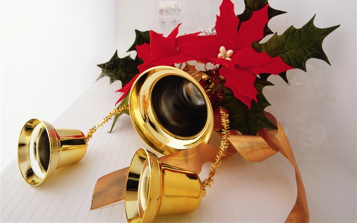 Рождество, золотой цвет колокола обои,s изображение