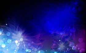Круги, цветы, синий и фиолетовый, абстрактные картины HD обои