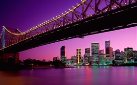 Города, мосты, здания, огни, Австралия