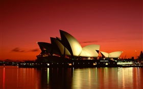 Город ночью, Сидней, Австралия HD обои