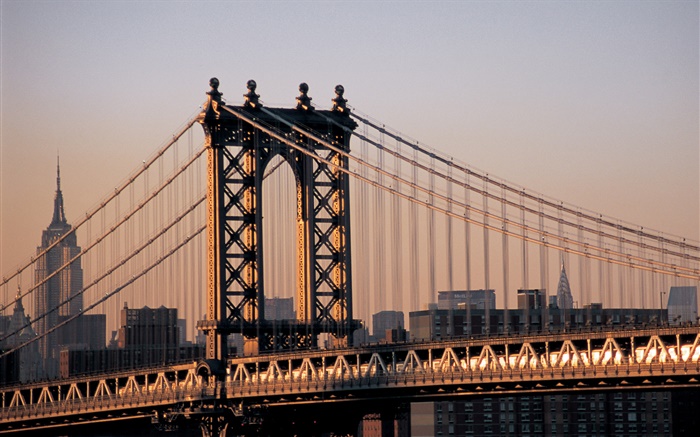 Город Нью-Йорк, США, мост обои,s изображение