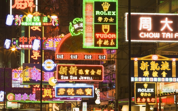 На улицах города Гонконг обои,s изображение