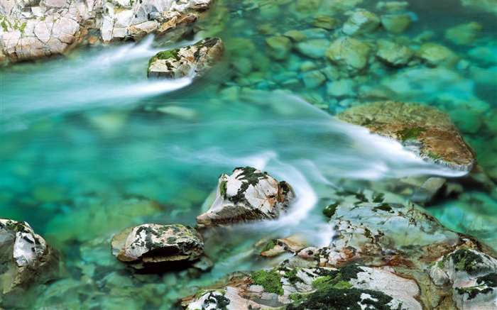 Чистая вода, ручей, камни обои,s изображение