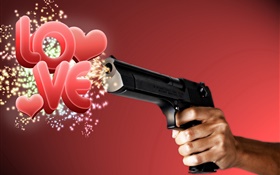 Креативные фотографии, пистолет из любви