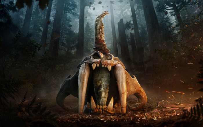 Far Cry: Primal, череп, лес обои,s изображение
