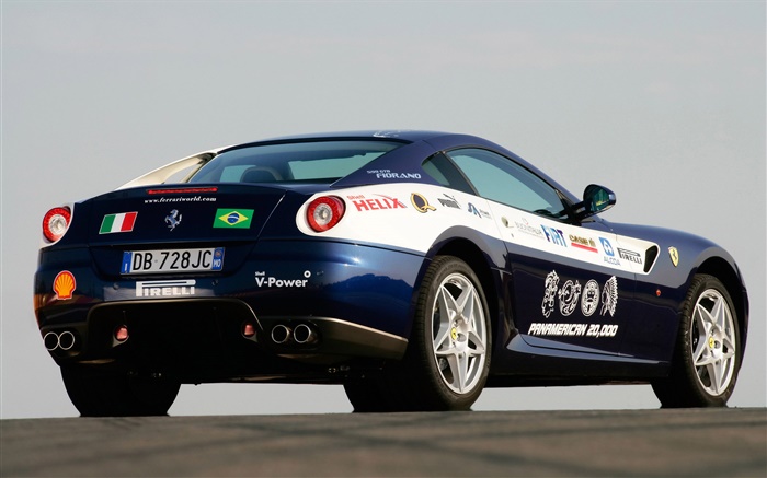 Ferrari синий гонки вид сзади автомобиля обои,s изображение