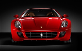 красный автомобиль вид спереди Ferrari