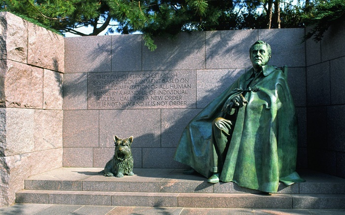 Франклин Делано Рузвельт, статуя обои,s изображение