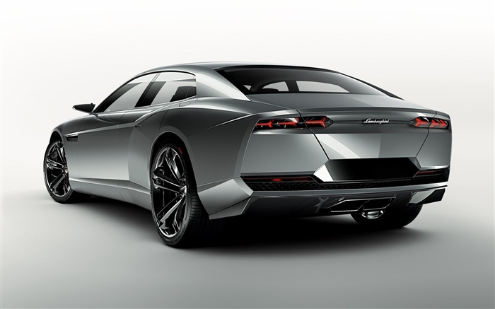 Серый Lamborghini посмотреть спортивный автомобиль сзади обои,s изображение