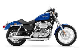 Harley-Davidson мотоцикл 883, синий и черный HD обои