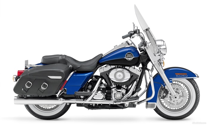 Harley-Davidson мотоцикл, синий и черный обои,s изображение