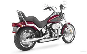 Harley-Davidson мотоцикл, красный и черный