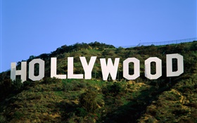Голливуд логотип на склоне HD обои