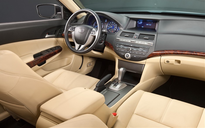 Honda Accord автомобиль, панель приборов, руль, передние сиденья обои,s изображение