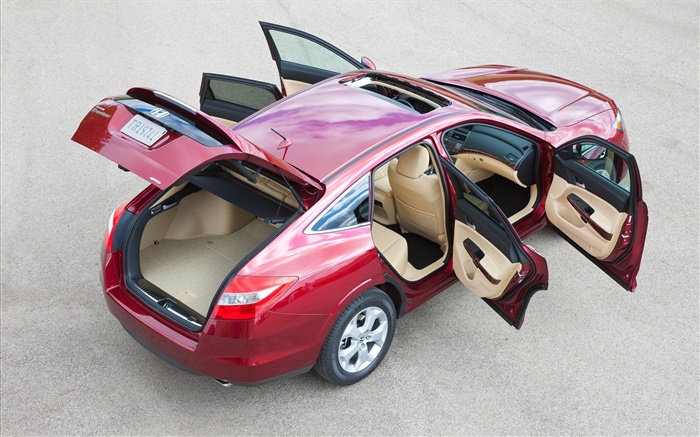 Honda Accord красный автомобиль, открылись двери обои,s изображение