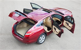 Honda Accord красный автомобиль, открылись двери HD обои