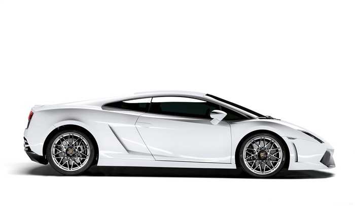 Lamborghini белая сторона автомобиля вид обои,s изображение