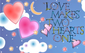 Любовь делает два сердца Один HD обои