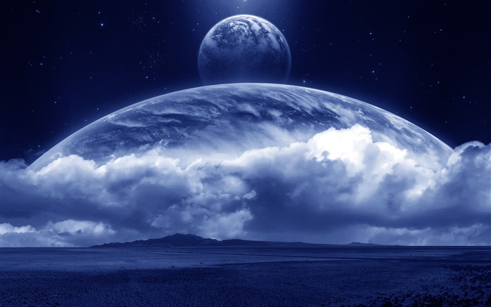 Волшебный мир, сказочная, земля, облака, планеты обои,s изображение