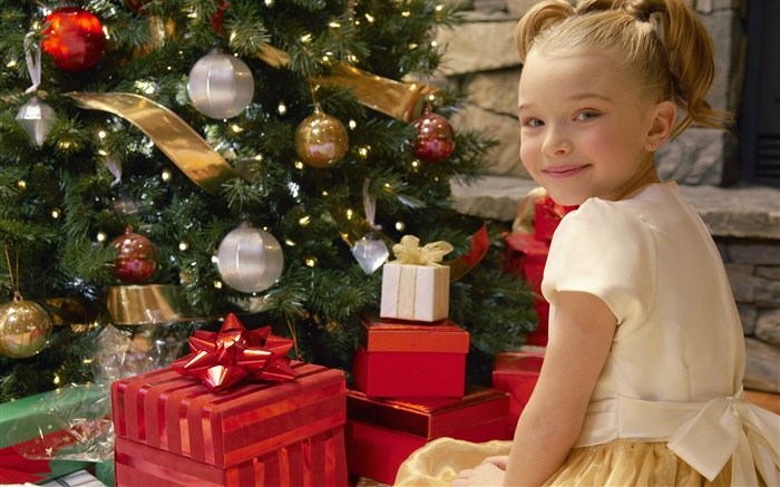 С Рождеством Христовым, улыбка ребенка девушка, подарки обои,s изображение