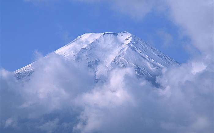 Гора Фудзи в облаках, Япония обои,s изображение