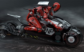 Робот водить мотоцикл, хай-тек HD обои
