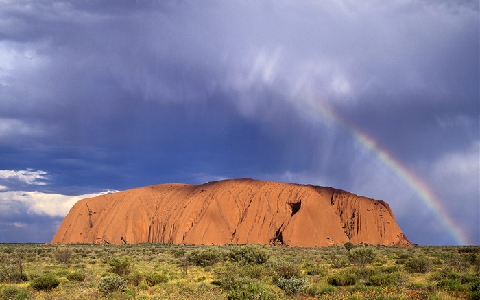 Скалы горы, трава, пустыня, Австралия обои,s изображение