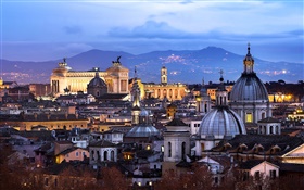 Рим, Ватикан, Италия, город, дом, ночь HD обои