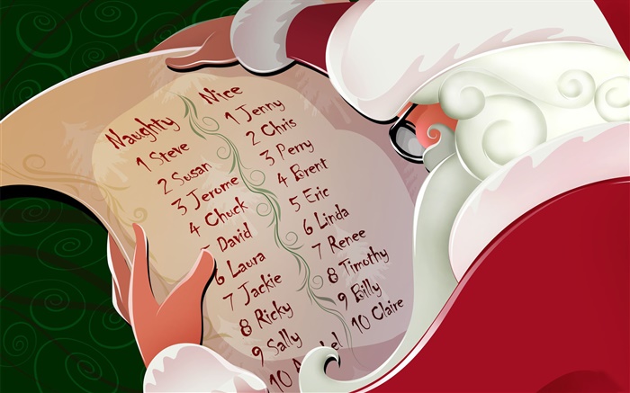 Санта-Клаус, список имен, векторное изображение обои,s изображение