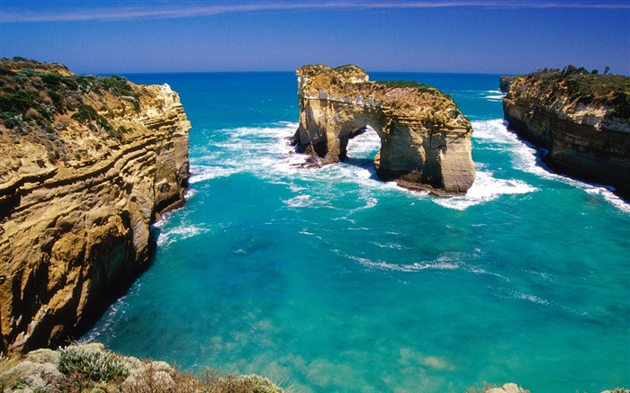 Море, берег, скалы, Австралия обои,s изображение