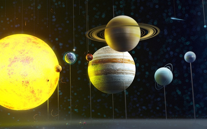 Солнечная система планеты, космос, модель обои,s изображение