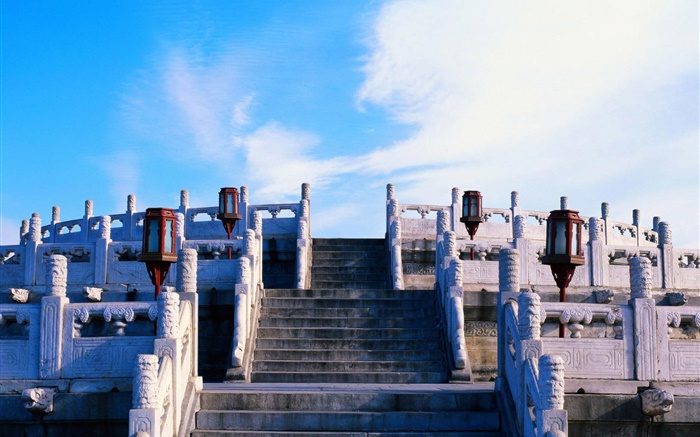 Лестницы, облака, Пекин Запретный город обои,s изображение