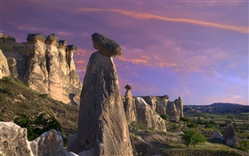 Сказочном Дымоходы, Национальный парк Гёреме, Турция HD обои
